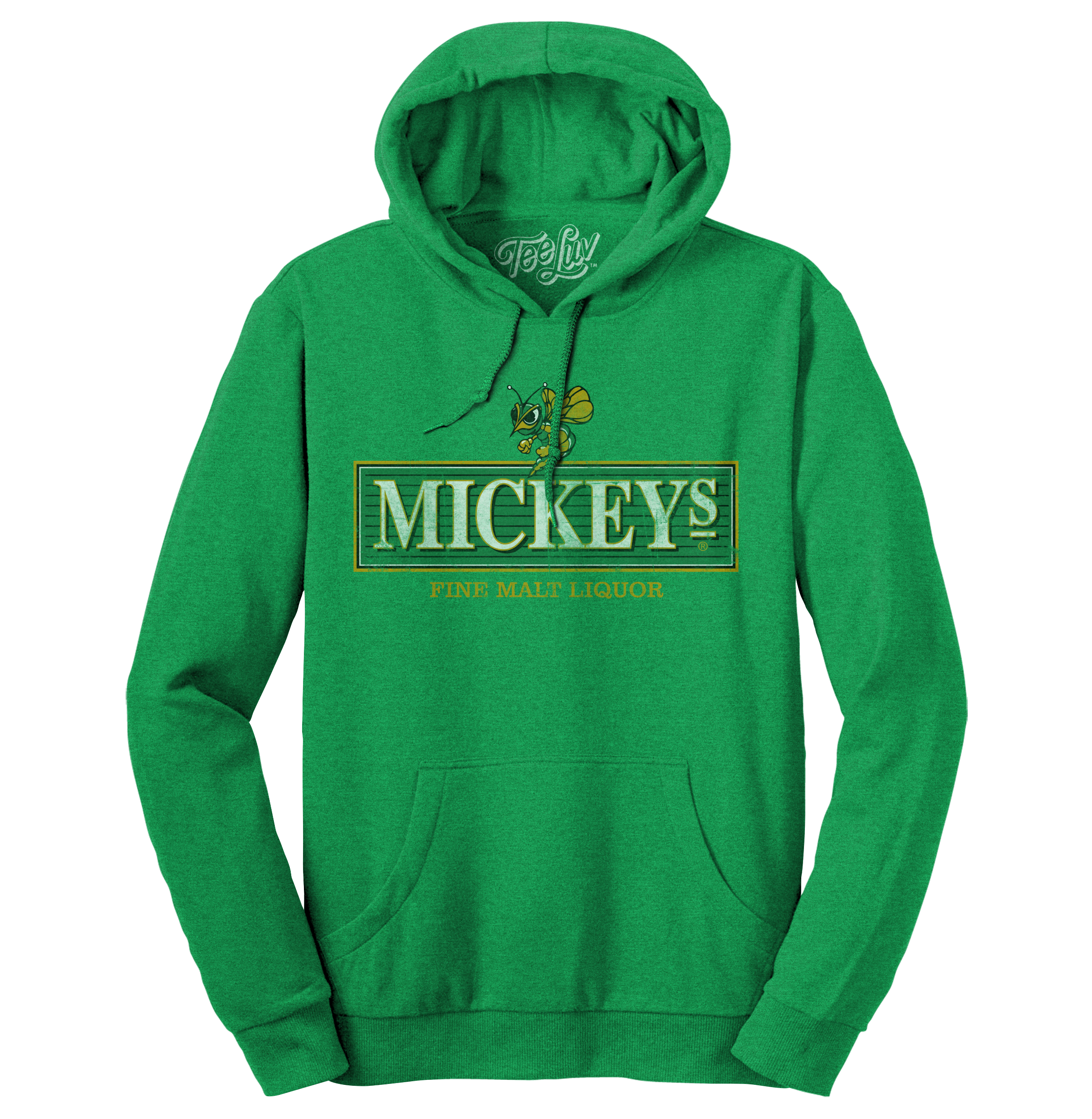 Mickey's Fine Malt Liquor Hornet Logo Hooded Sweatshirt - Kelly Green