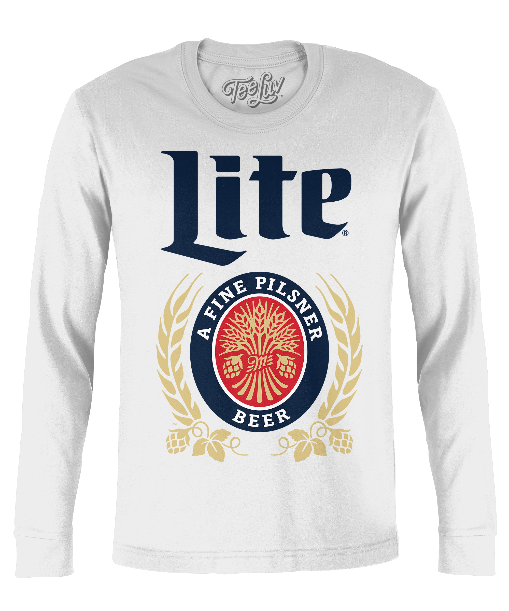 Miller Lite Beer Long Sleeve T-Shirt - White