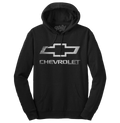 Chevrolet Logo Pullover Hooded Fleece Sweatshirt - Black