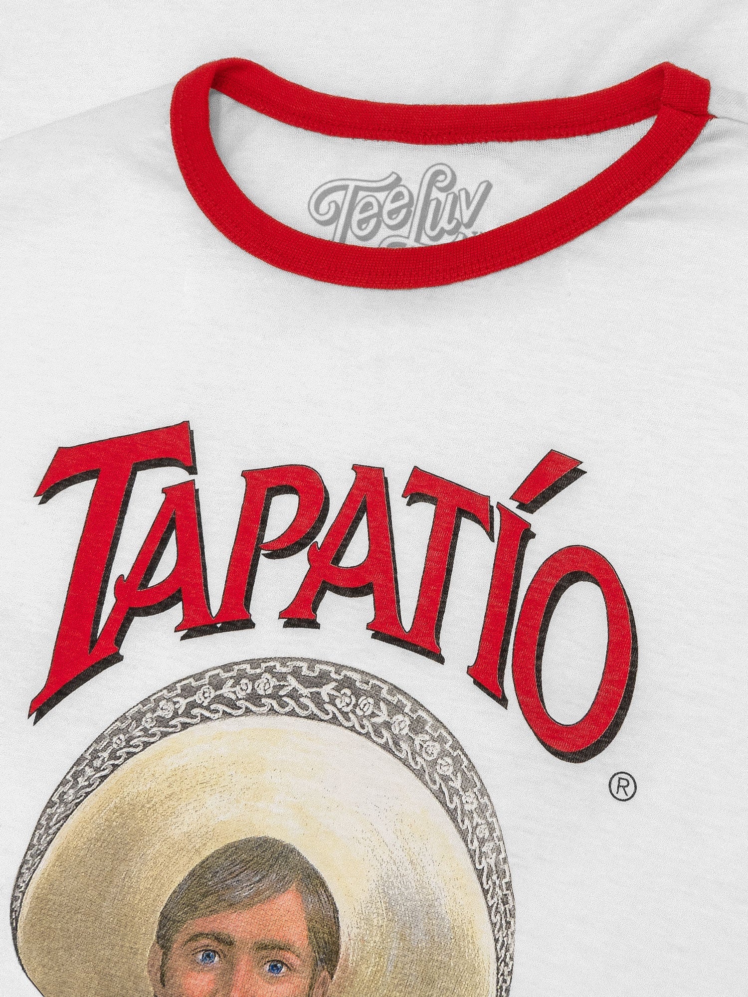 Tapatio Hot Sauce Ringer T-Shirt - White/Red