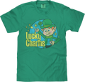 Tee Luv x Comfort Colors 70s Lucky Charms Cereal Leprechaun T-Shirt - Grass Green