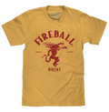 Fireball Whisky Red Hot Dragon Logo T-Shirt - Mustard Yellow