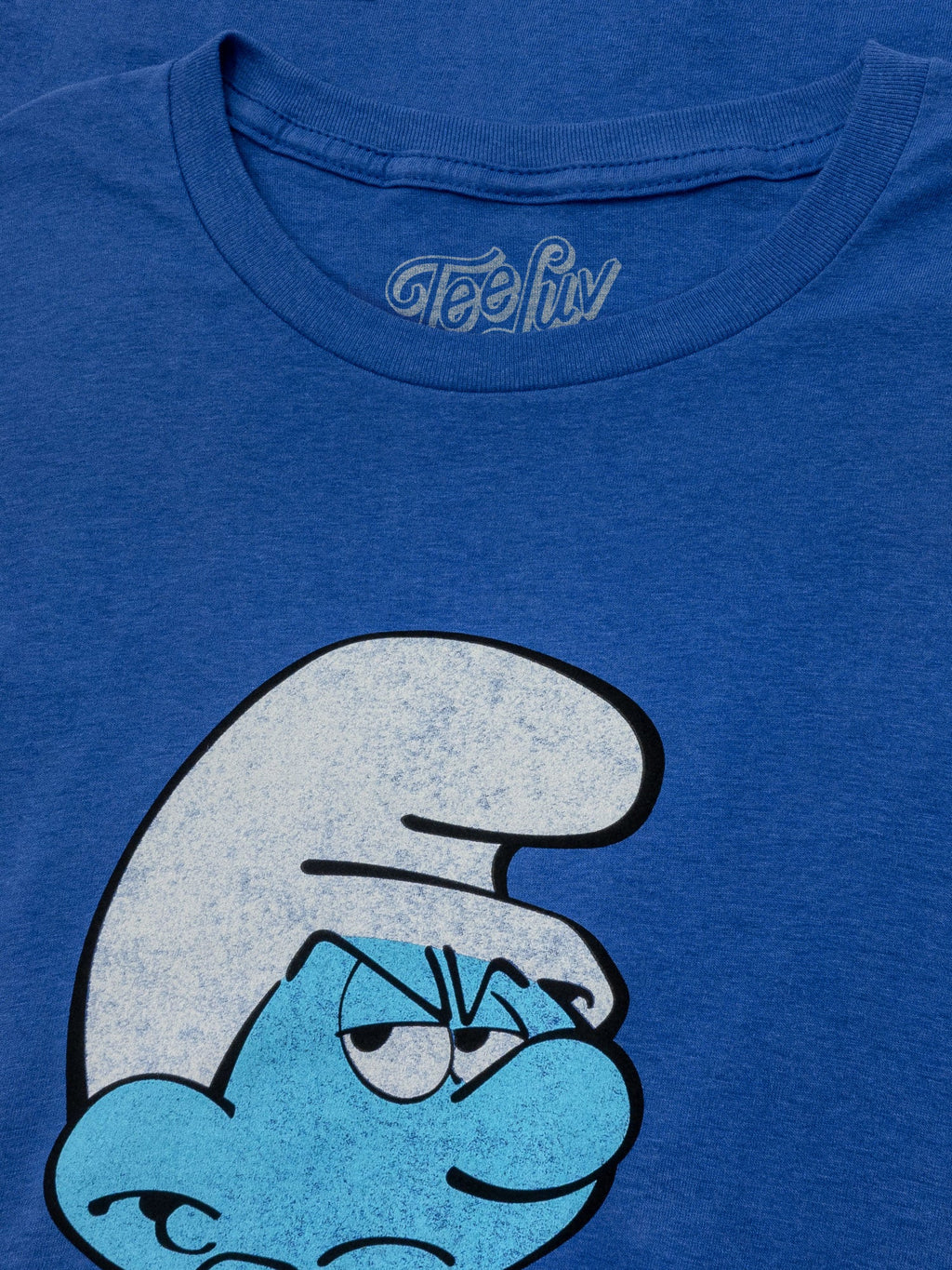 Retro Grouchy Smurf T-Shirt - Royal Blue