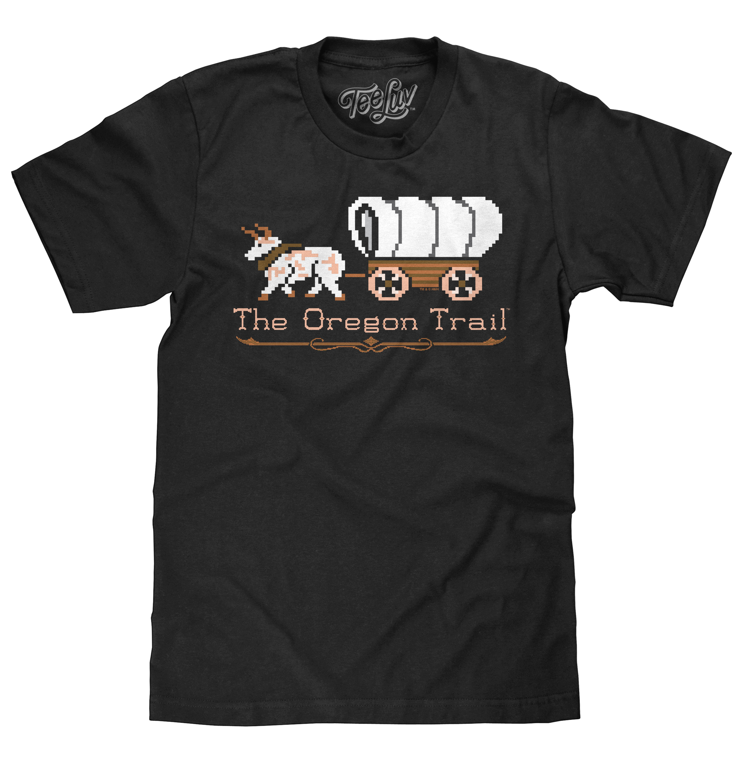 The Oregon Trail Shirt Video Game Logo T-Shirt - Black