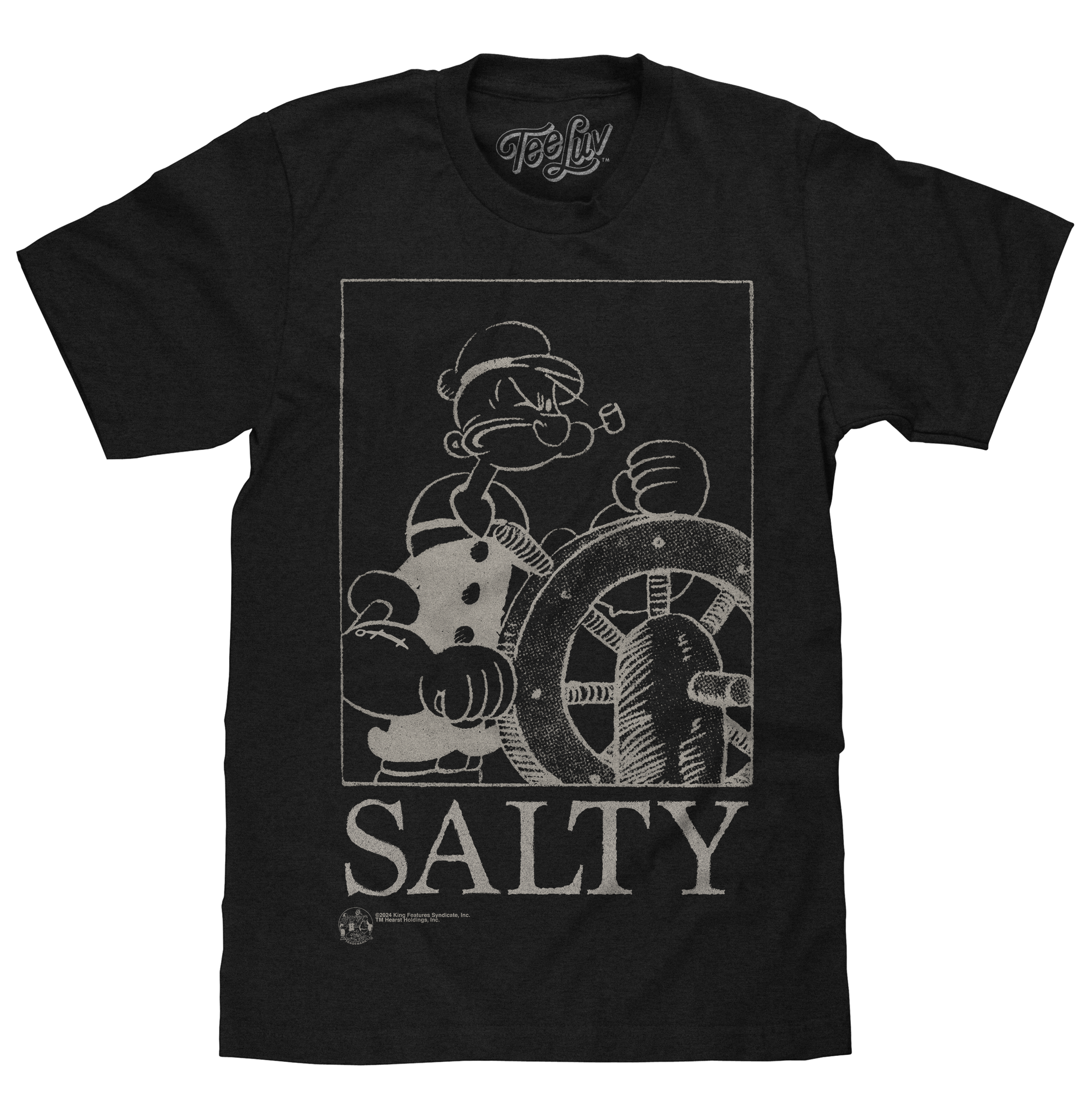 Popeye The Sailor Man Salty T-Shirt - Black