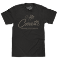 Chevy Corvette Genuine Performance Crossed Flags T-Shirt - Black