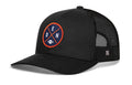 Denver Trucker Hat  |  Black DEN X Football Snapback