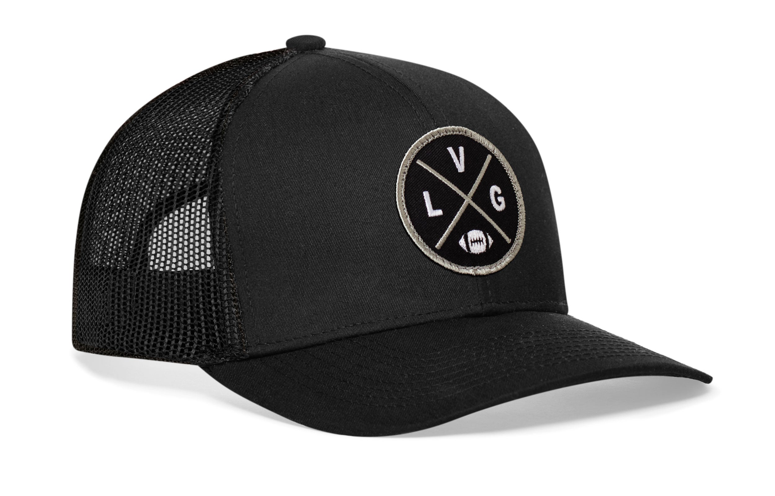 Las Vegas Trucker Hat  |  Black LVG X Football Snapback