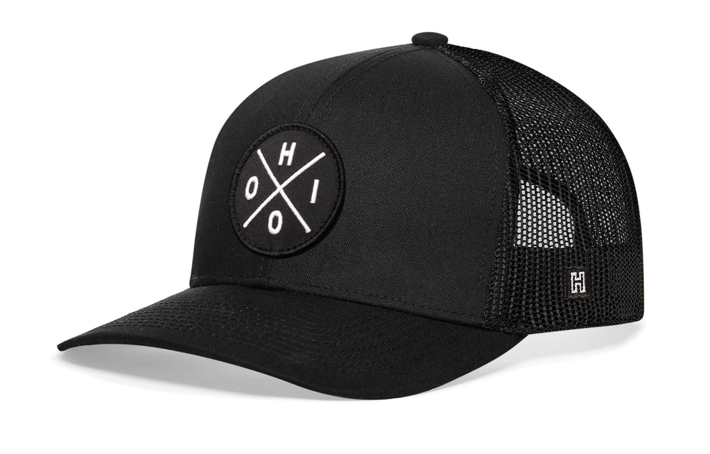 Ohio Trucker Hat  |  Black OHIO X Snapback