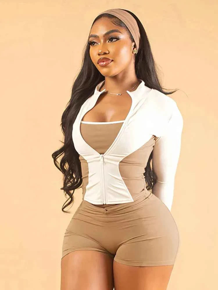 Nibber Casual 2-Piece Tracksuit: Jacket + Shorts