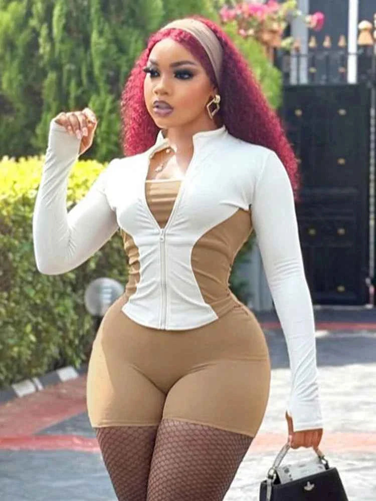 Nibber Casual 2-Piece Tracksuit: Jacket + Shorts