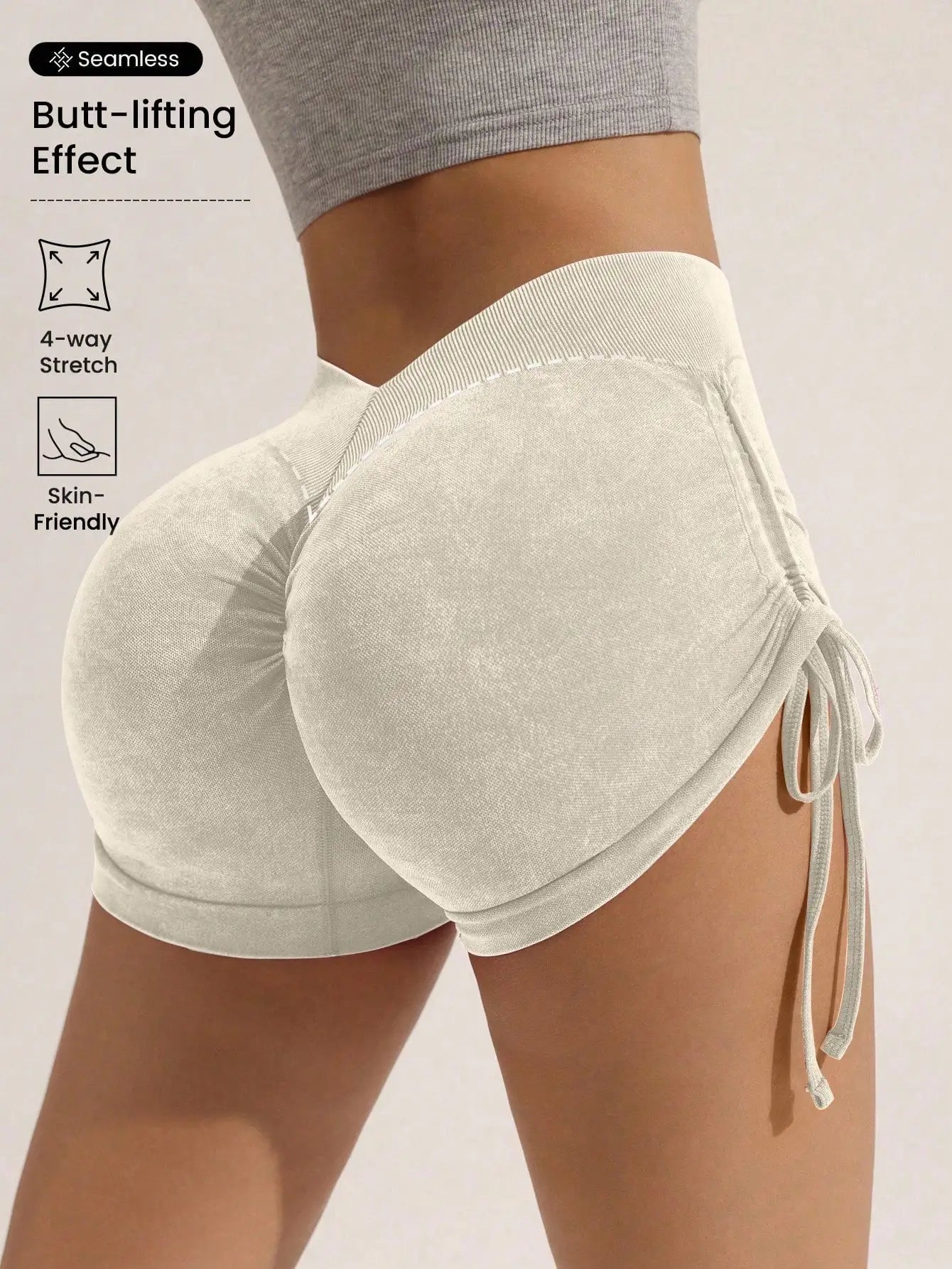 MatteFit Peach Lift Euro Style Women's Yoga Shorts