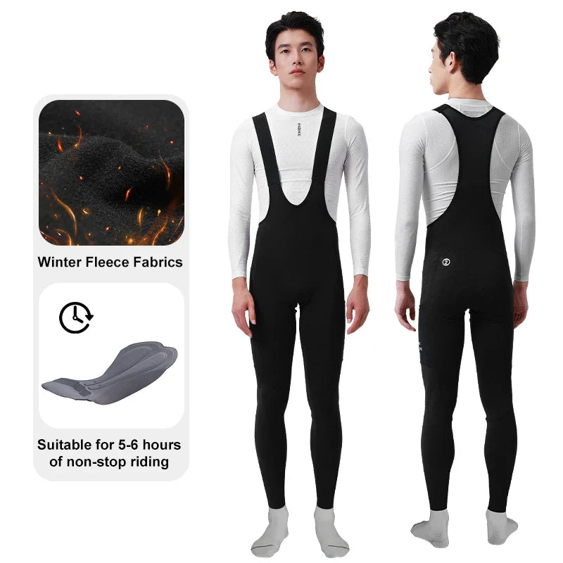 INBIKE Thermal Fleece Men's Cycling Bib Pants