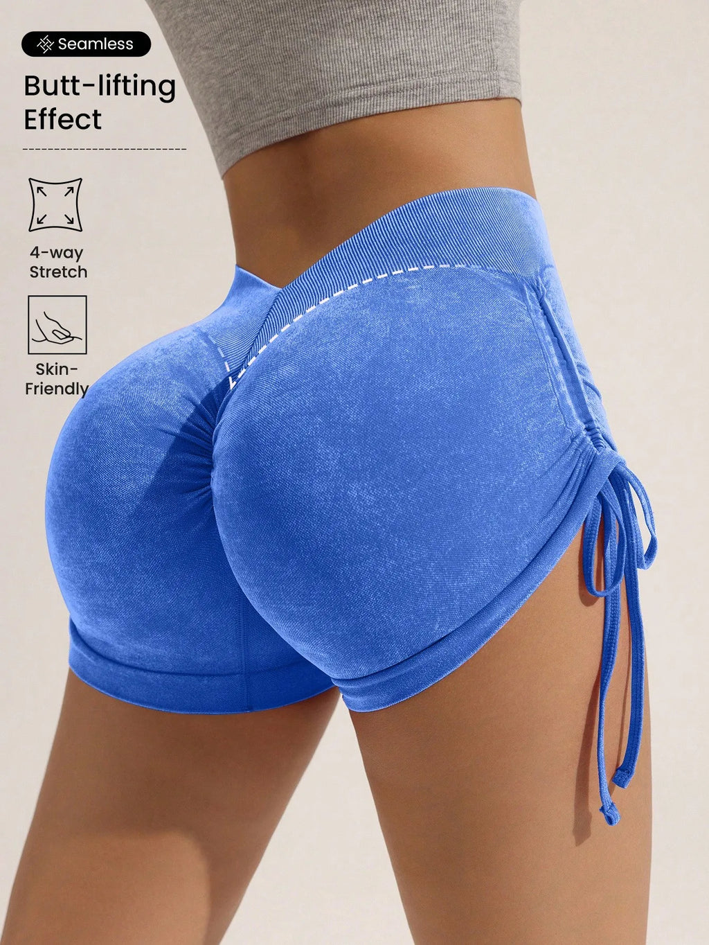 MatteFit Peach Lift Euro Style Women's Yoga Shorts