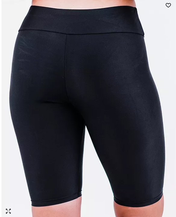 Calypsa Womens High Waisted Long Bike Swim Shorts, Large