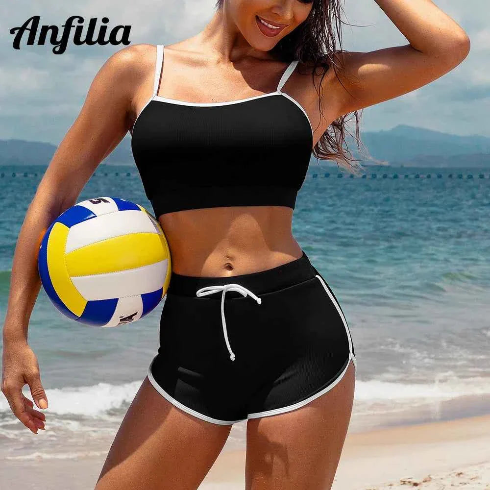 Anfilia Sporty Color Block Bikini Set