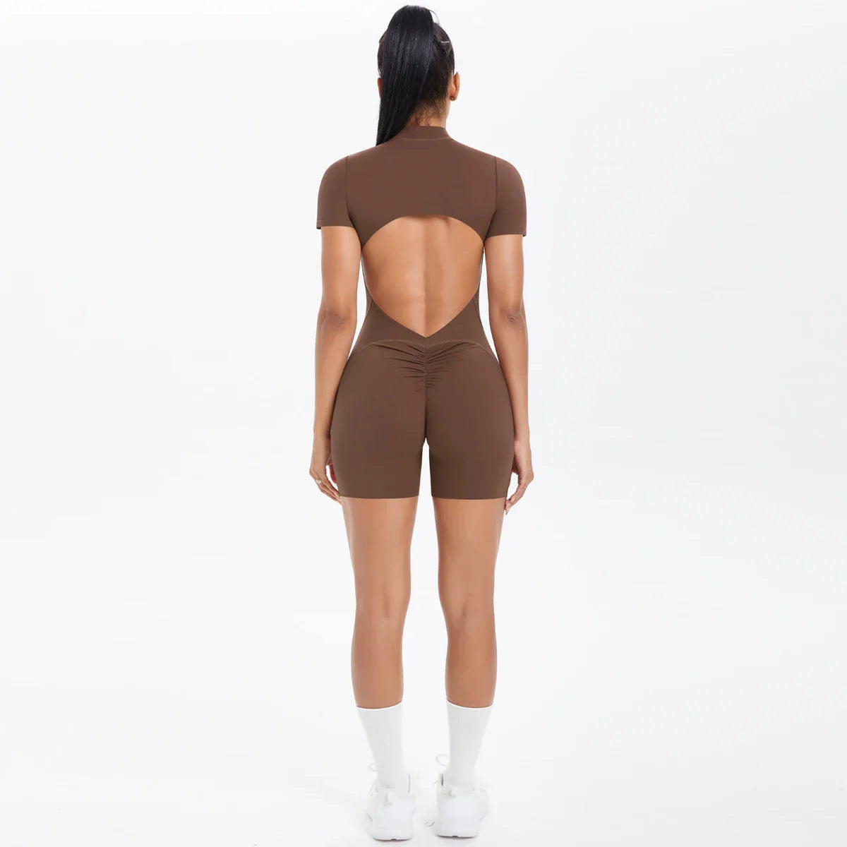 FlexiFit Backless Zip Jumpsuit - Women's Yoga Wear