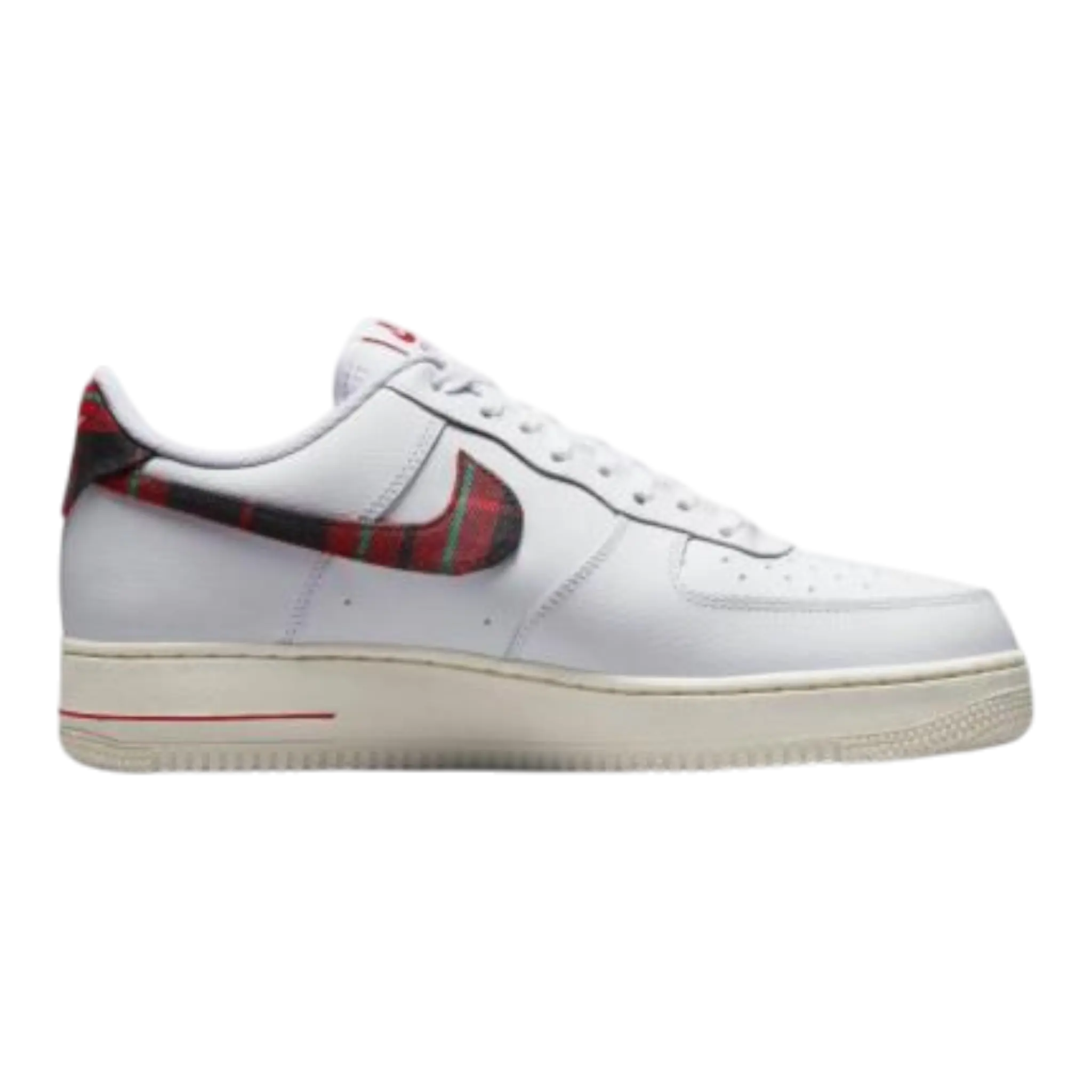 Nike Air Force 1 '07 LV8 Men Sneakers White/Red Tartan Plaid